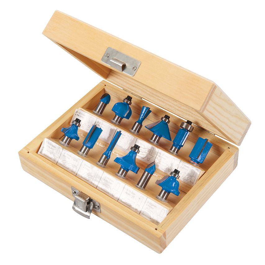 8mm TCT Router Bit Set 12 Piece 8mm