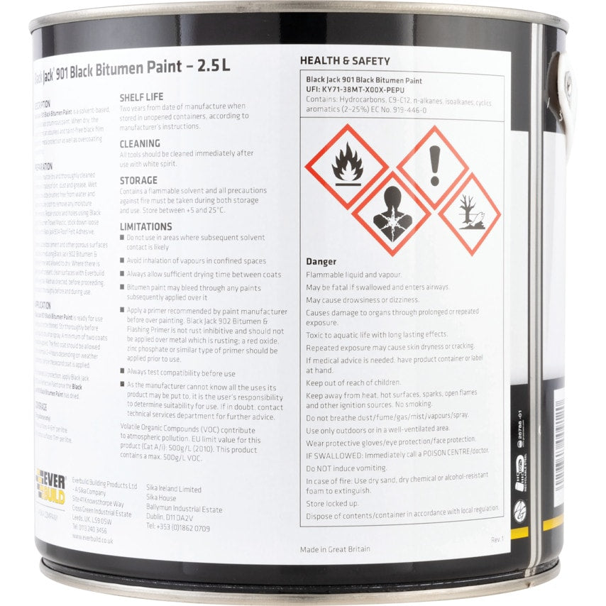 901 Bitumen Paint Black 2 .5LTR