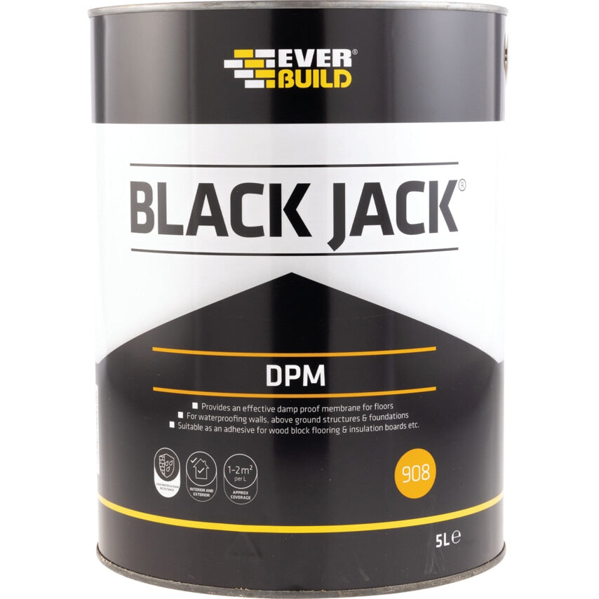 908 Everproof DPM Black Bitumen Paint - 5LTR