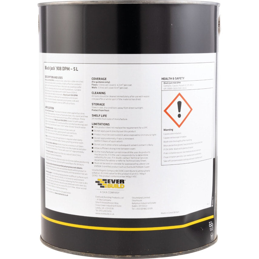 908 Everproof DPM Black Bitumen Paint - 5LTR