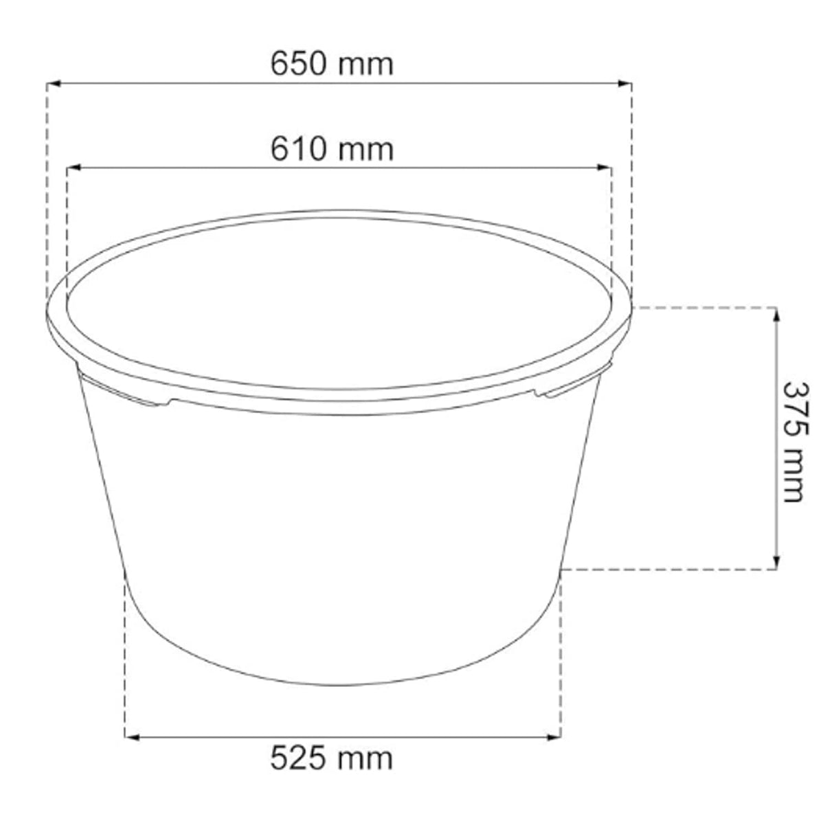 90L Multi-Purpose Tub Black