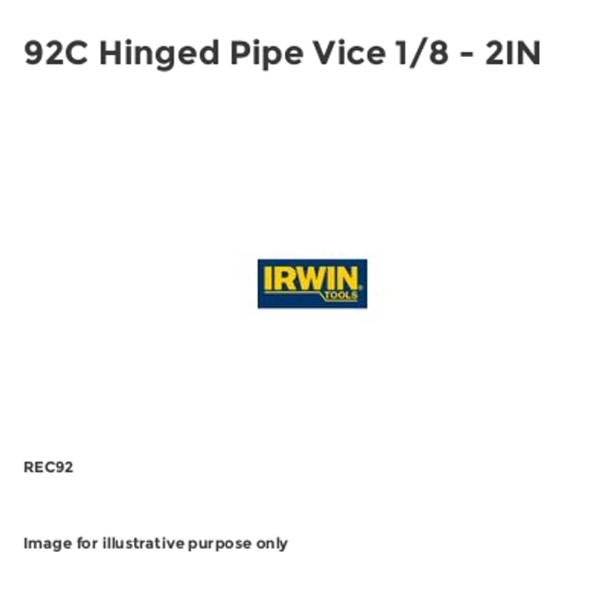 92C Hinged Pipe Vice 1/8 - 2IN REC92