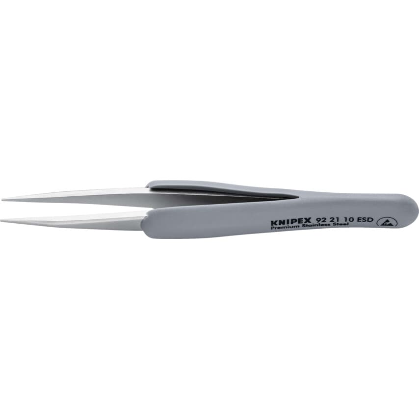 92 21 10 ESD Precision Tweezers Rubber Handles ESD 123 mm