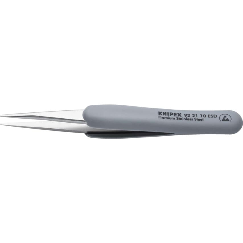 92 21 10 ESD Precision Tweezers Rubber Handles ESD 123 mm
