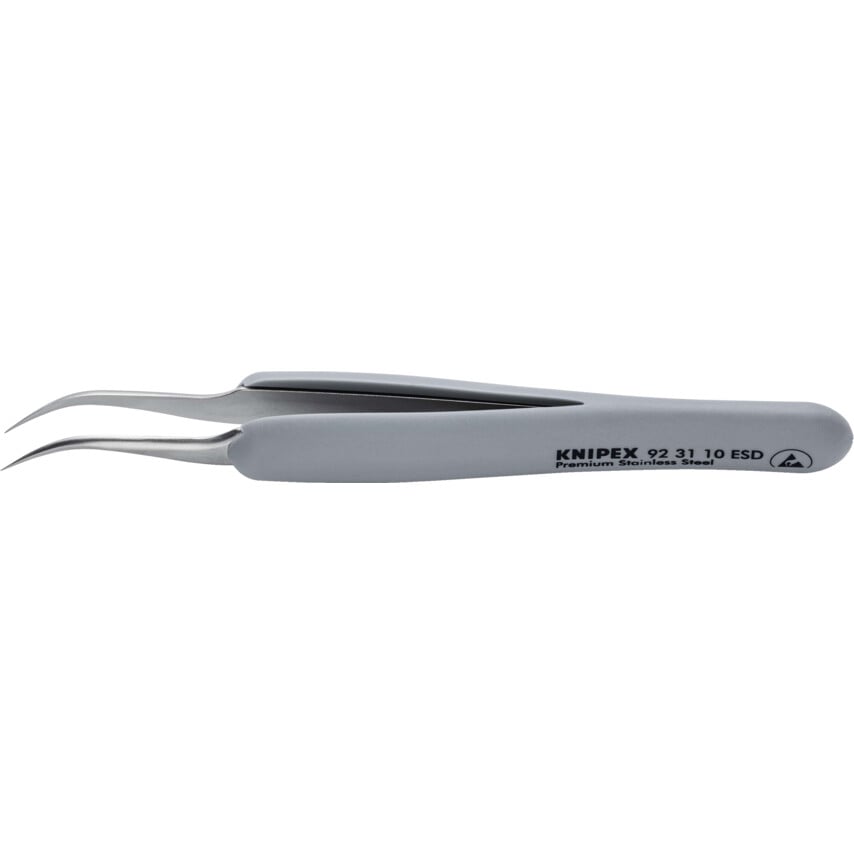 92 31 10 ESD Precision Tweezers Rubber Handles ESD 122 mm