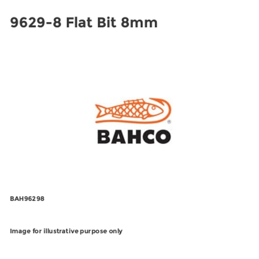 9629-8 Flat Bit 8mm BAH96298