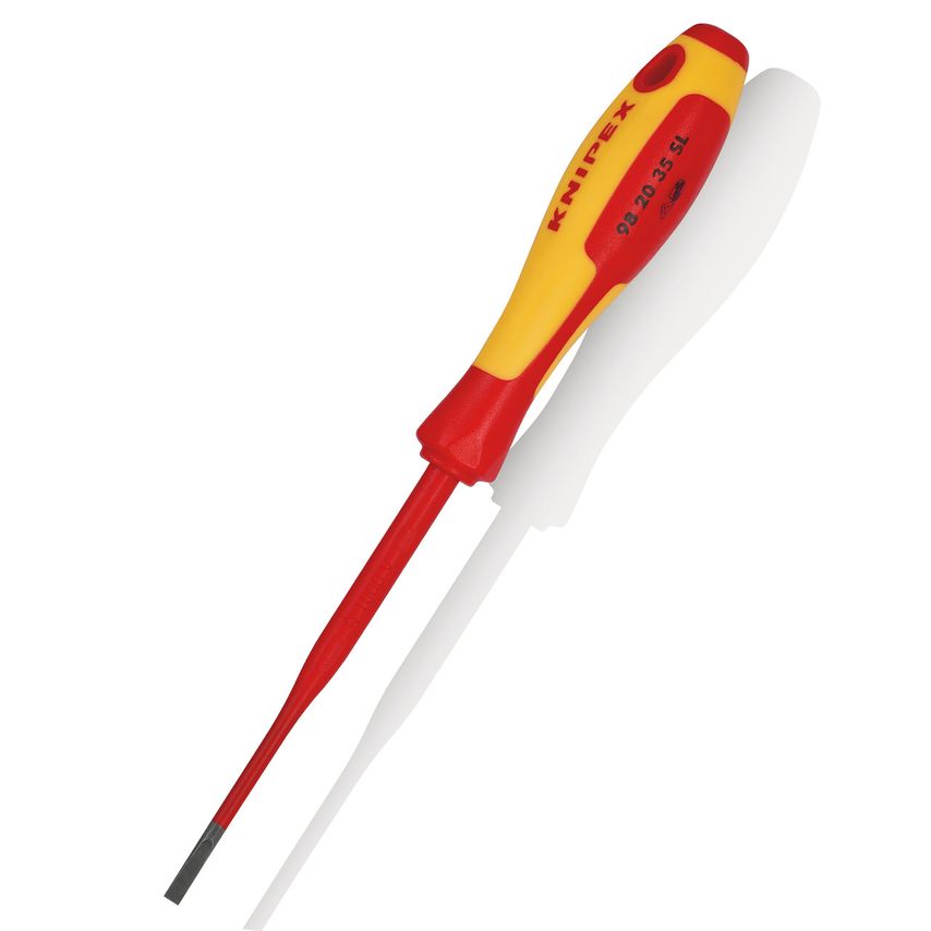 982035SL VDE Slim Slotted Screwdriver 1000V 3.5mm x 202mm