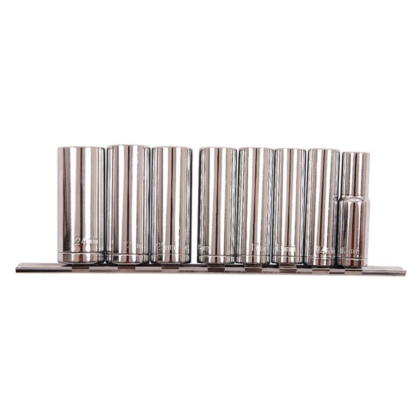 9 Piece 1/2 Metric Deep Socket Set