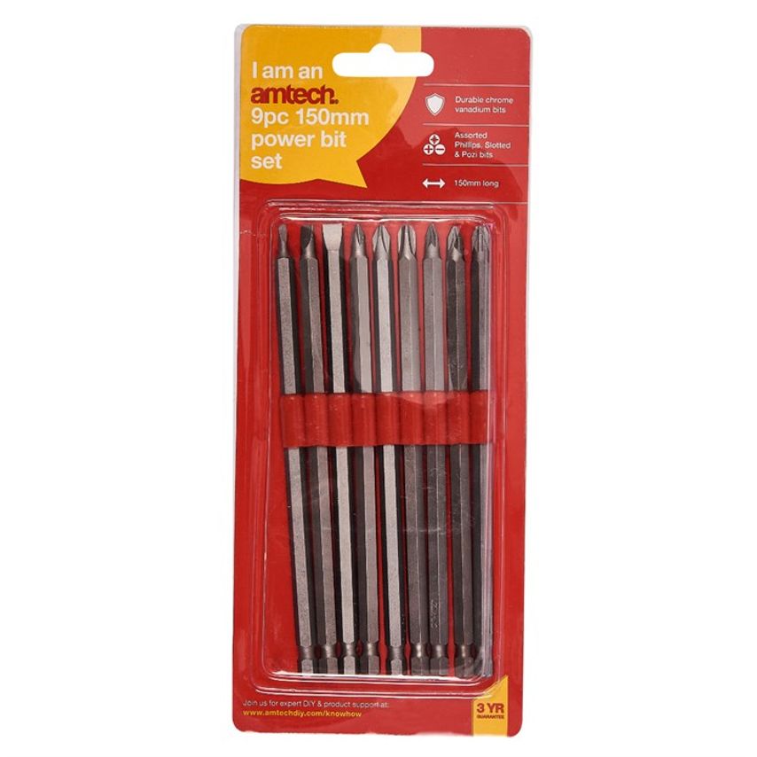 9 Piece 150mm Power Bit Set
