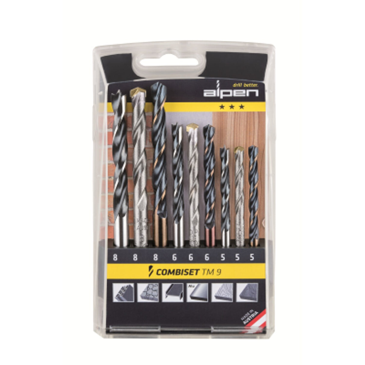 9 Piece Masonry/Wood Combi Drill Set