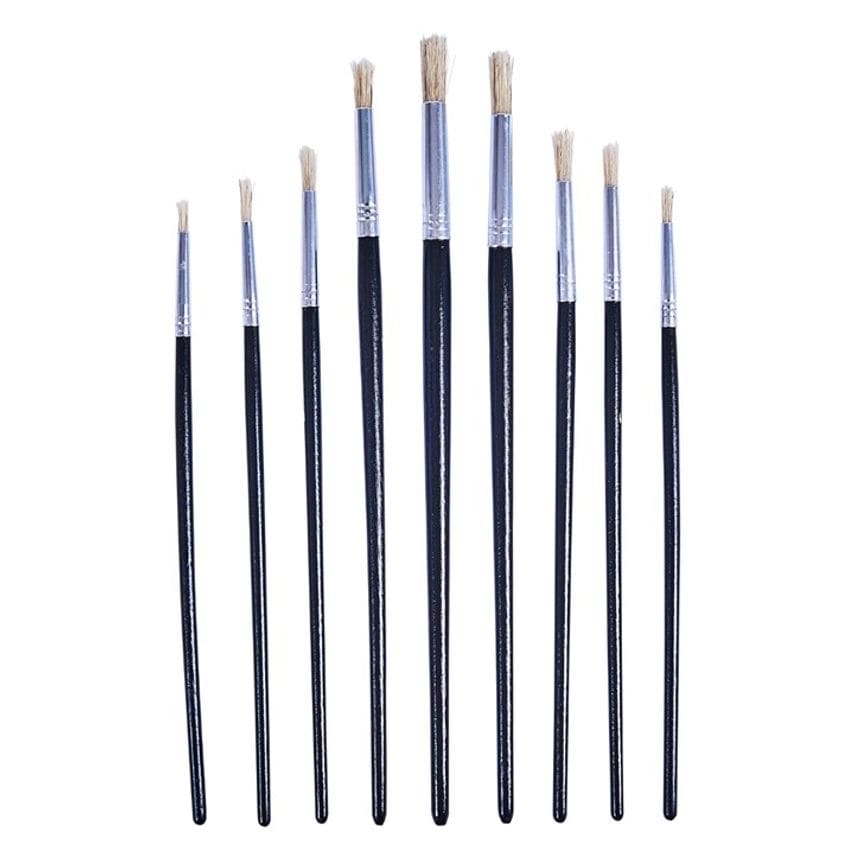 9 Piece Round Tip Art Brush Set