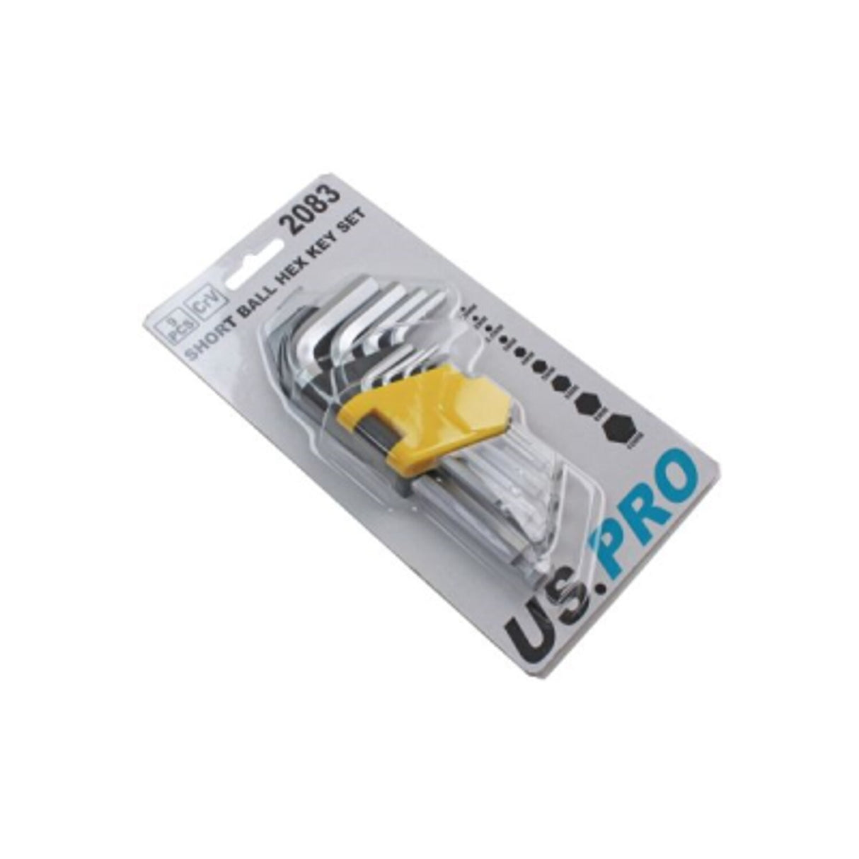 9 Piece Short Ball End Hex Allen Key Set