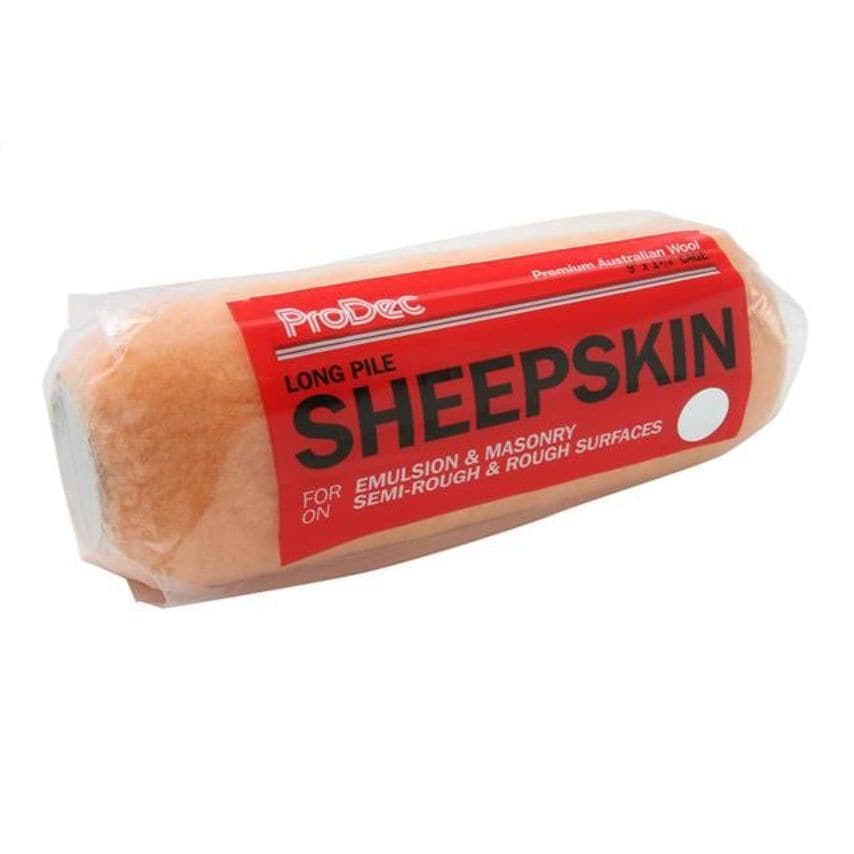 9" X 1.75" Long Pile Sheepskin Roller Sleeve