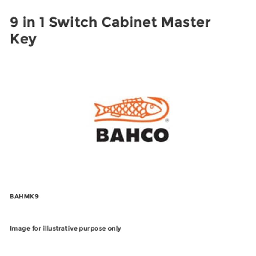 9 in 1 Switch Cabinet Master Key BAHMK9