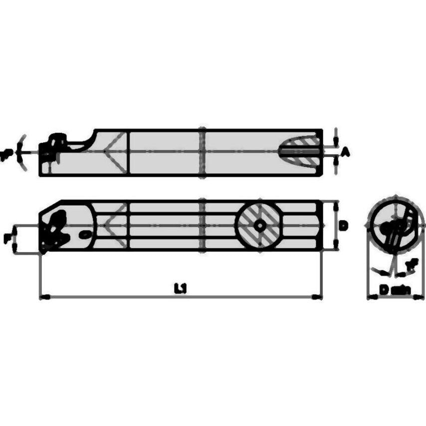 A06HCSER2 Threading & Grooving Boring Bar