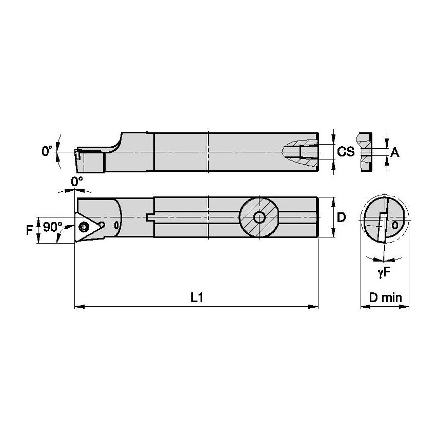A06MSTFCR2 S Clamping Boring Bar D0.38 L6