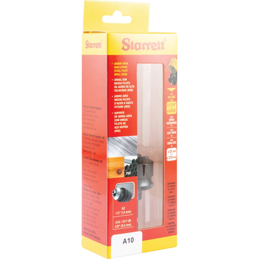 A10 Holesaw Arbor & Pilot Drill