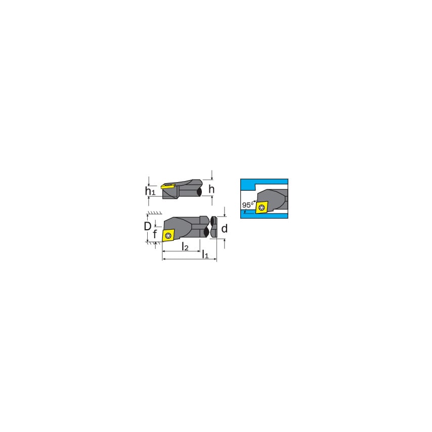 A1216M SCLCR 06 Boring Bar Thru Coolant