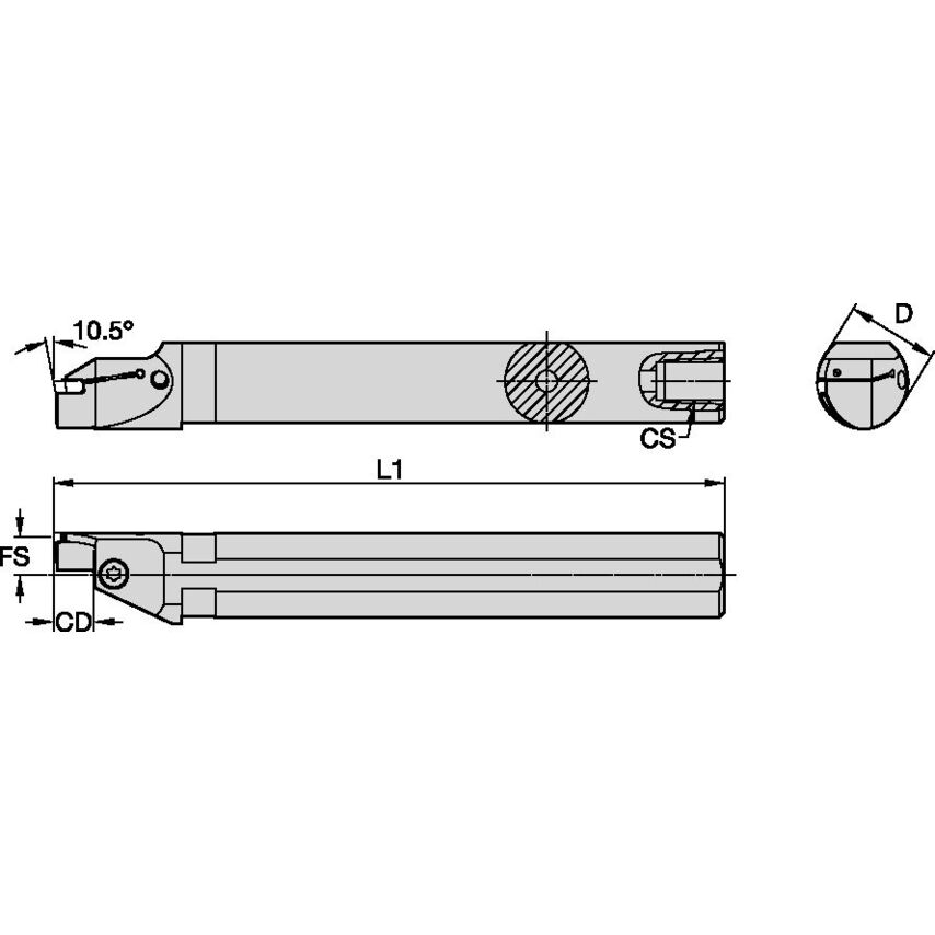 A16REVSAL0312I030035 Evolution Boring Bar D1.00 L7.