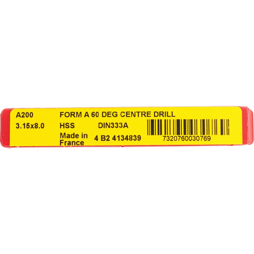 A200 3.15X8.00MM HSS Centre Drill