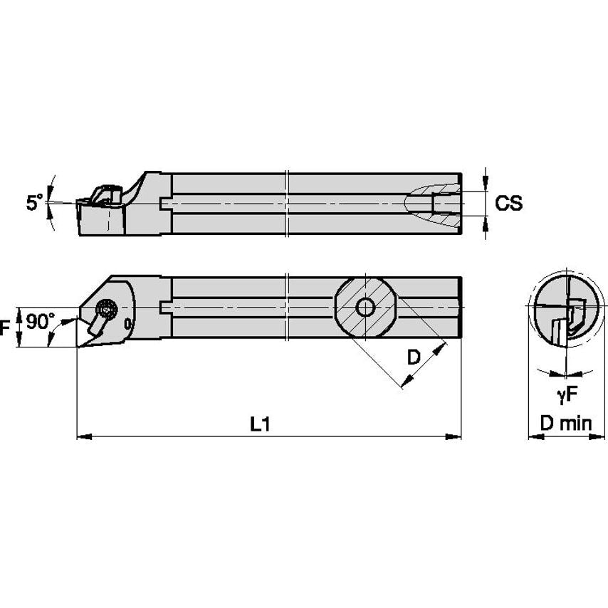 A20QCTFPR11 C Clamping Boring Bar D20, 0MM