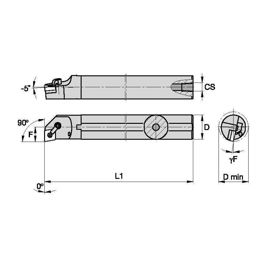 A24MCFNR4 M Clamping Boring Bar D1.50 L1