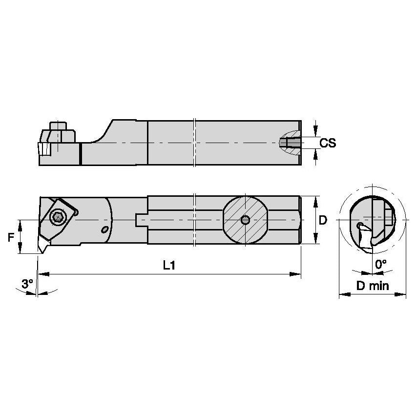 A24NER3 Top Notch Boring Bar D1.50 L14