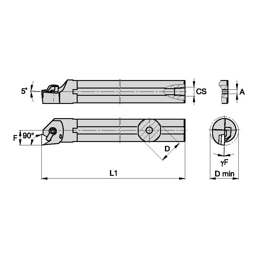 A24UCTFPR3 C Clamping Boring Bar D1.50 L1