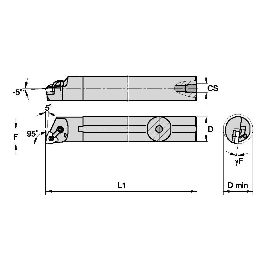 A24UMWLNL4 M Clamping Boring Bar D1.50 L1