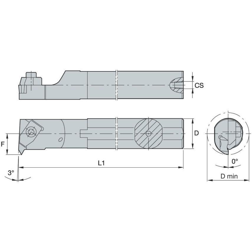 A25R-NNTOR3 THREAD/GROOVI NG BAR