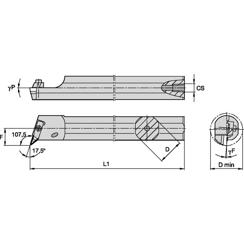 A32SNVQCR16 Top Notch Boring Bar D32, 0MM L