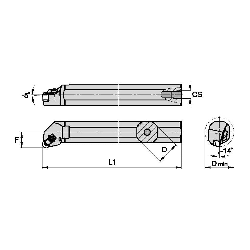 A32VCRGNR4MN5 C Clamping Boring Bar D2.00 L1