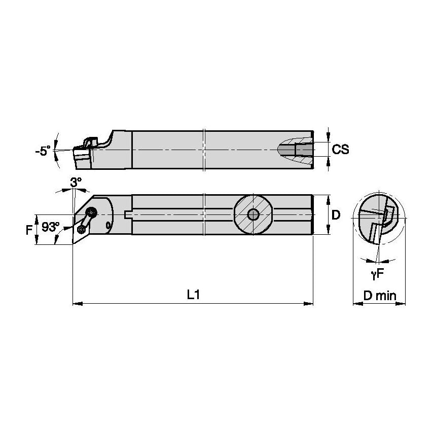 A32VMDUNL4 M Clamping Boring Bar D2.00 L1