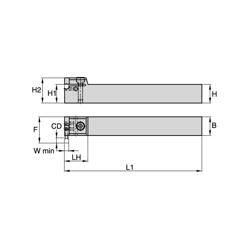 A4ENN2525M0305 A4 Holder W25, 0MM L150, 0MM