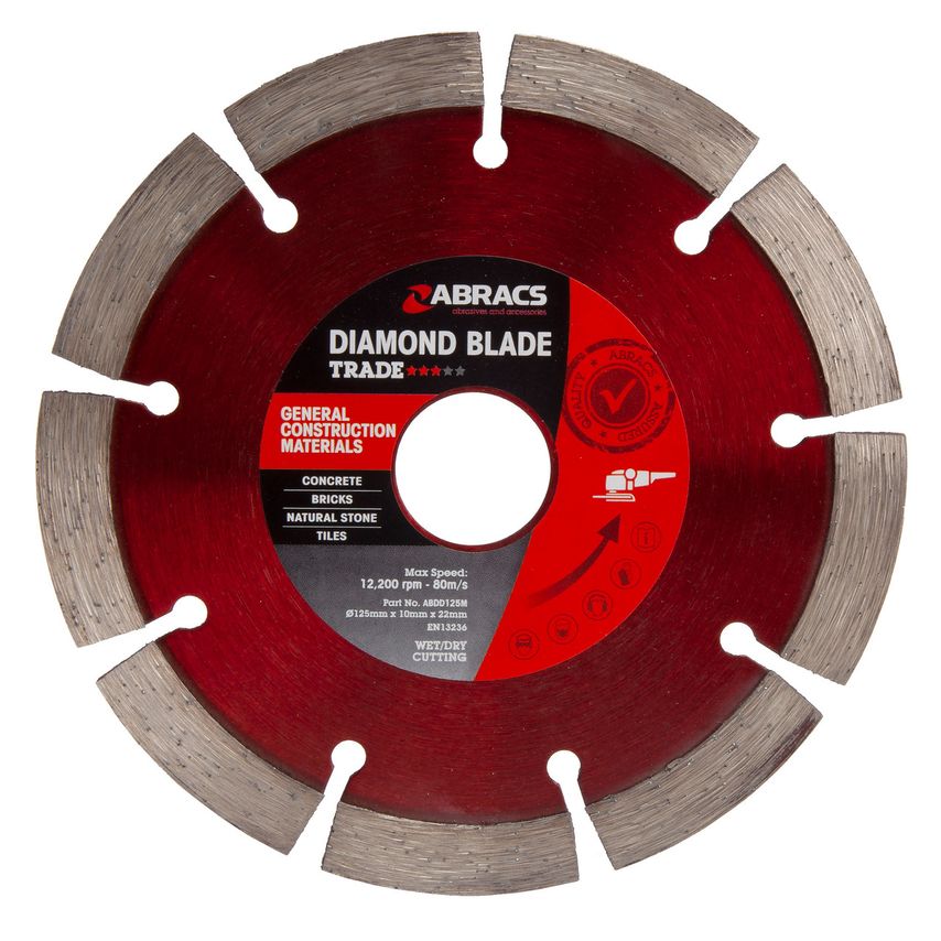 ABDD125M Trade General Purpose Diamond Blade 125mm x 10mm x 22mm