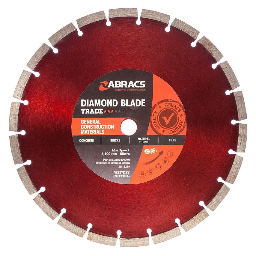ABDD30020M Diamond Blade General Purpose 300mm x 10mm x 20mm