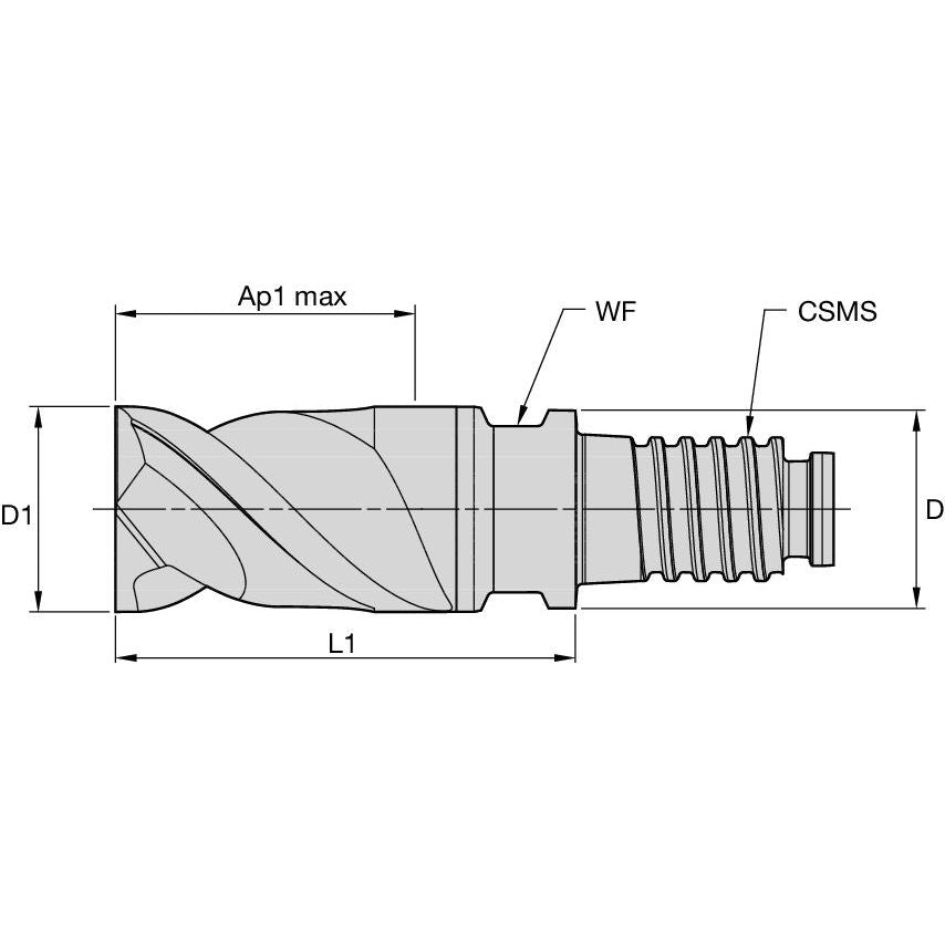 ABDF0750Y2CU End Mill D-l Maximet 2F 3/4XDL