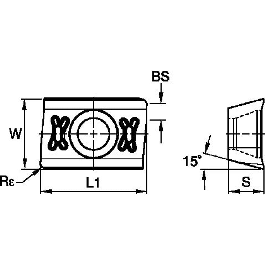 ADET090312SR42 Mill Insert - X Grade Ground