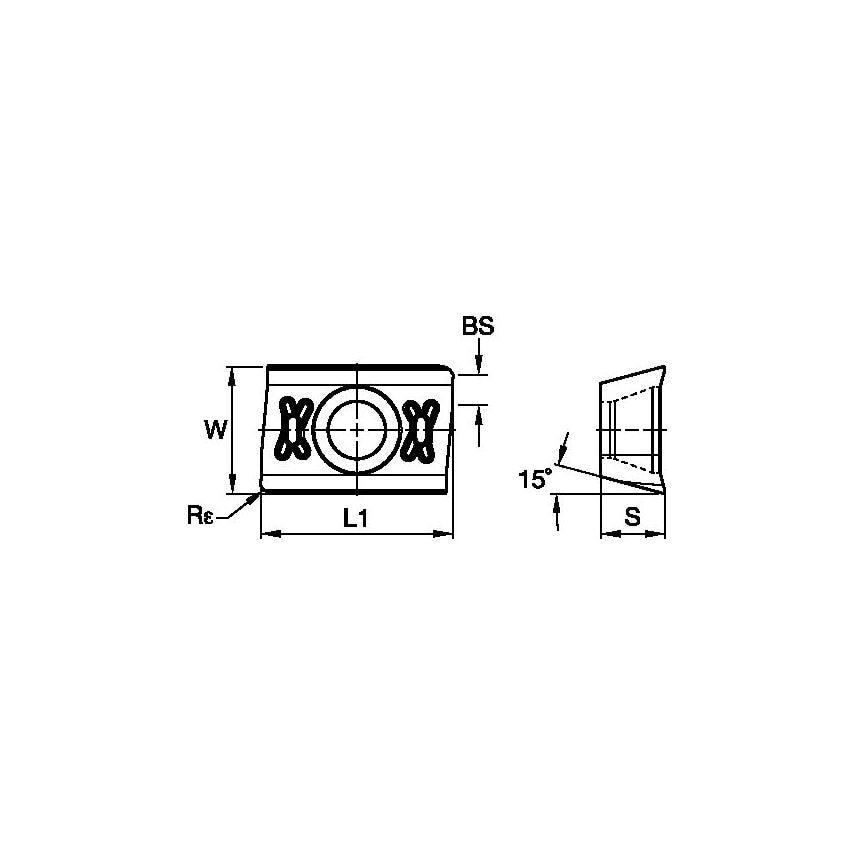ADET090320SR42 Milling Insert Posi Cut Ground