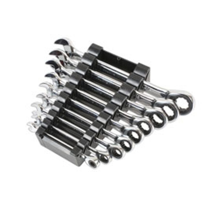 AF Ratchet Ring Combination Spanner Set 9 Piece