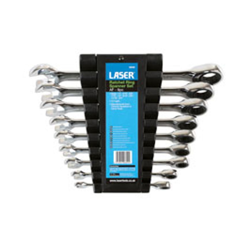 AF Ratchet Ring Combination Spanner Set 9 Piece