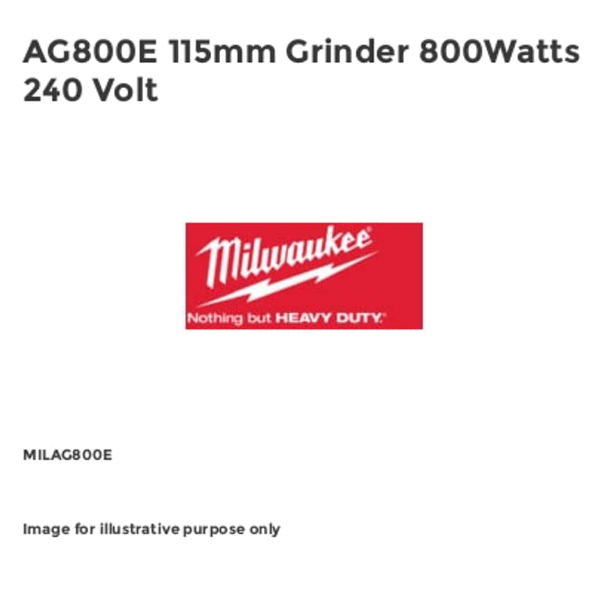 AG800E 115mm Grinder 800Watts 240 Volt MILAG800E