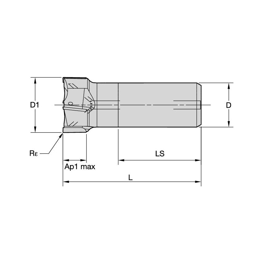 ALSB4RA3200N015HAR040IM End Mill PCD 32X32X15X100 R0.4