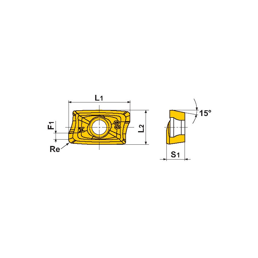 AOMT 184808 PEER-M Insert Grade VP15TF