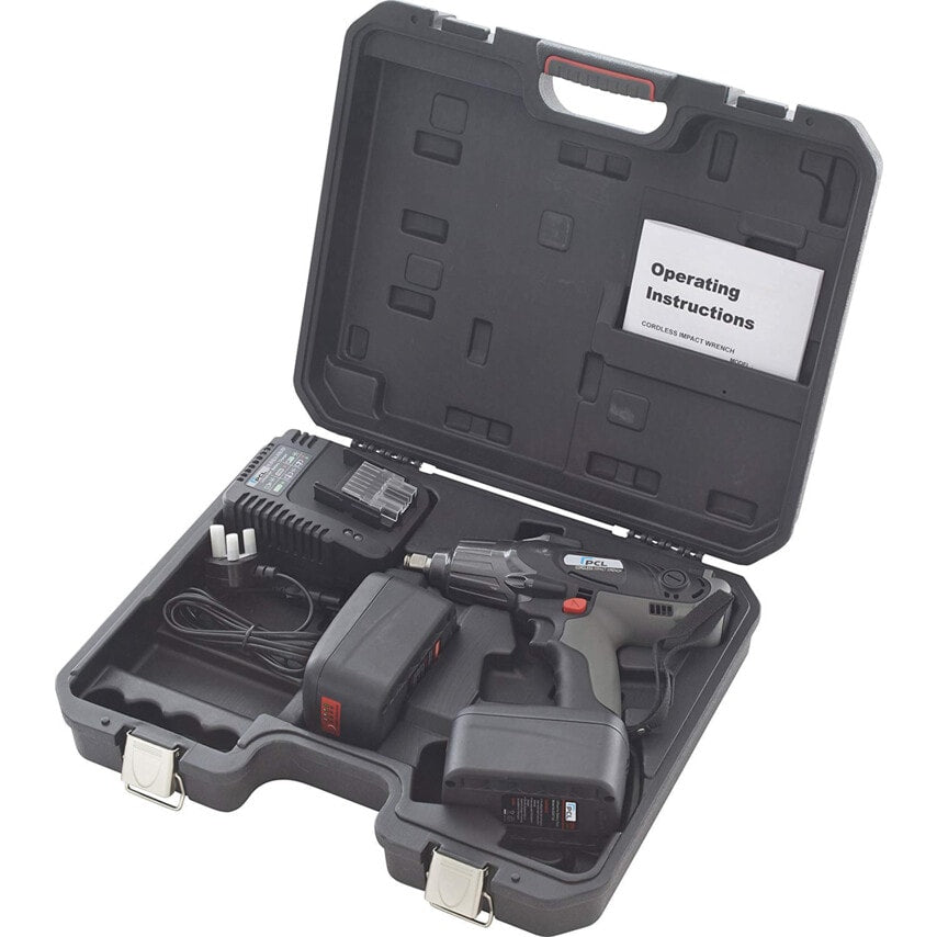 APC218/2B 1/2" Cordless Impact Wrench + 2 Batteries, Charger, Case