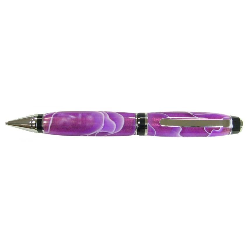AR03 Acrylic Pen Blank Dark Orchid With White Swirl