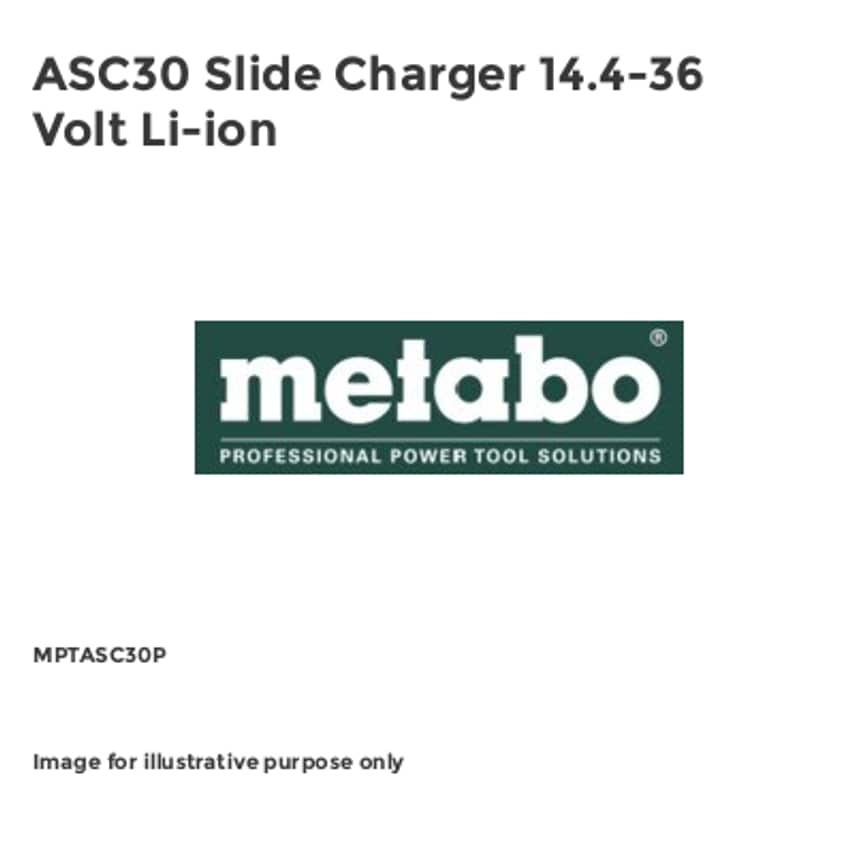 ASC30 Slide Charger 14.4-36 Volt Li-ion