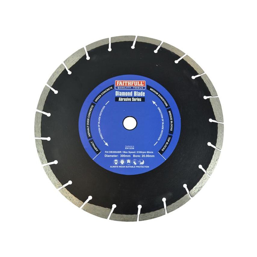Abrasive Diamond Blade 300 x 20mm FAIDB300ABR
