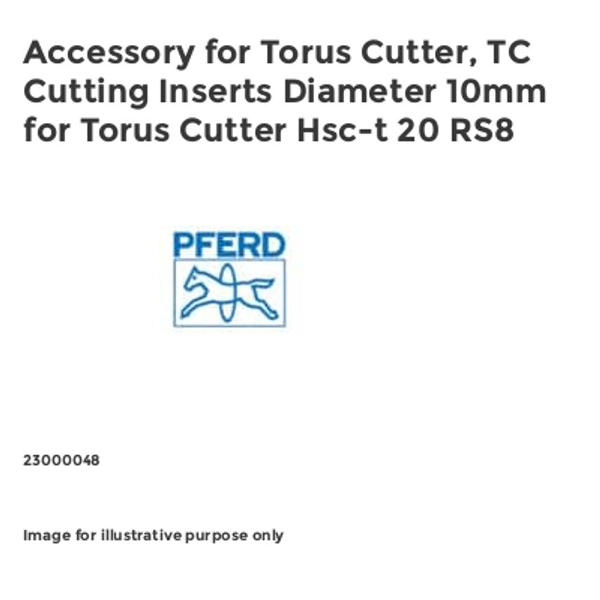 Accessory for Torus Cutter, TC Cutting Inserts Diameter 10mm for Torus Cutter Hsc-t 20 RS8