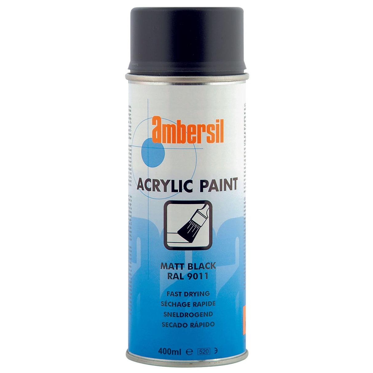 Acr Paint 400ML Matt Black RAL9011 - 6180400000